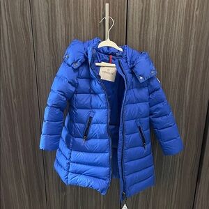 Moncler ABELLE GIUBBOTTO ABELLE JACKET Kids Blue Puffer Jacket